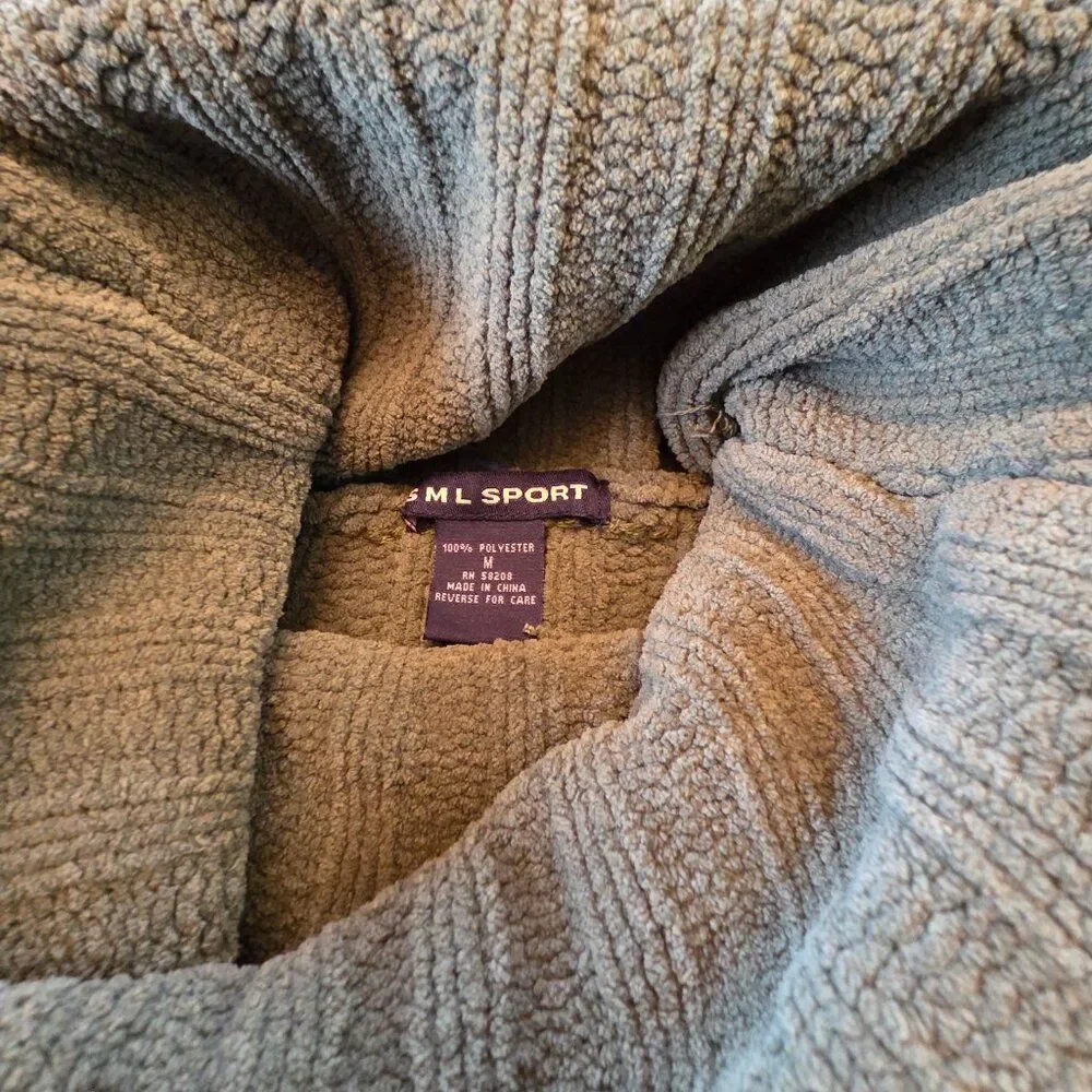 SML Sport Green Cable Knit Cowl Neck Chunky Sweater Women's M Cottagecore Cozy